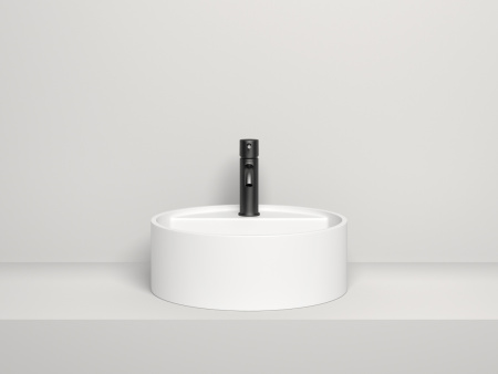 Раковина из искусственного камня S-Stone Salini ARMONIA 130126M 50х50 накладная цвет белый без отверстий под смеситель